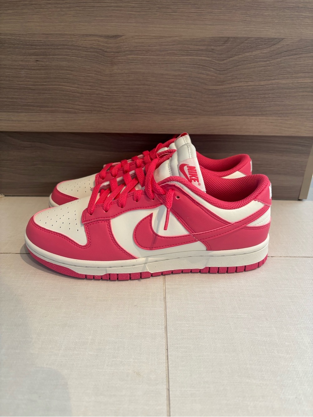 Nike Kids Hot Pink and White Low-Top Sneakers
